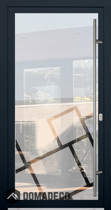 LIM Glass S14 - puerta principal esmerilada con decoración transparente