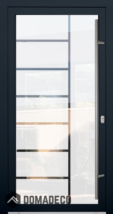 LIM Glass S7 - puerta exterior esmerilada con decoración transparente