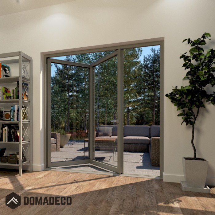 Puertas plegables de aluminio de 2 hojas