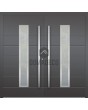 LIM 12C doble - moderna puerta de entrada doble de aluminio con cristal