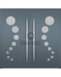 LIM 12E doble - puerta batiente doble de aluminio con cristal circular