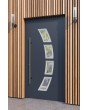LIM 21A - puerta principal de aluminio con cristal