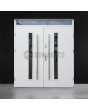 puerta de acero inoxidable doble francesa blanca