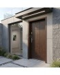 Puerta metálica exterior delantera
