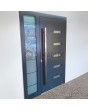Puerta de entrada frontal de aluminio antracita