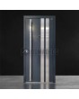 Puerta de entrada moderna de aluminio antracita