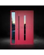 Puerta delantera LIM abatible de aluminio con luz lateral izquierda (vista desde el exterior) 