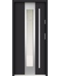 Sta Amerigo: puerta contemporánea de acero inoxidable con cristal.
