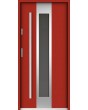 Sta Amerigo: puerta contemporánea de acero inoxidable con cristal.