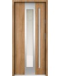 Sta Amerigo: puerta contemporánea de acero inoxidable con cristal.