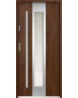 Sta Amerigo: puerta contemporánea de acero inoxidable con cristal.