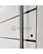 LIM AP04 doble - puerta batiente doble de aluminio con franjas