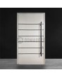 Puerta comercial blanca de aluminio con bisagras para arquitectura moderna