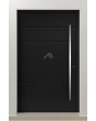 PIVOT AP05 - puerta de entrada moderna de aluminio con nervaduras
