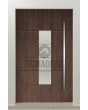 PIVOT AP06 - Puerta de entrada pivotante de aluminio para uso intensivo