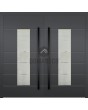 LIM AP06 doble - puerta de entrada de aluminio con doble bisagra y cristal