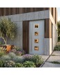 Silver modern aluminum front door
