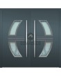 LIM AP15 doble - puerta delantera doble con bisagras de aluminio y cristal