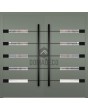 LIM AP18A puerta frontal doble de aluminio con bisagras dobles