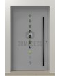 PIVOT Arlekin: puerta pivotante grande de aluminio con diez cristales pequeños.