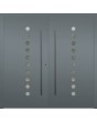 LIM Arlekin doble - puerta de entrada doble de aluminio con círculos de cristal
