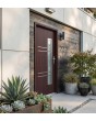 Puerta de acero inoxidable color caoba a la venta