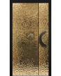 LIM B2 - puerta con bisagras de aluminio recubierta con chapa de acero inoxidable dorado