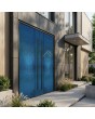 puerta doble de aluminio con bisagras, revestida con chapa de acero inoxidable chapada en cobre