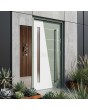 Puerta de entrada de acero inoxidable de color verde para viviendas particulares