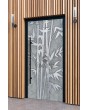 LIM Bamboo - puerta principal con textura de bambú de metal fresado