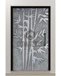 PIVOT Bamboo - pivot door with Bamboo texture of milled metal
