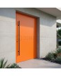 Puerta de entrada de aluminio sólido naranja