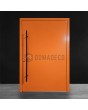 Puerta delantera pivotante de aluminio liso naranja