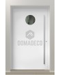 PIVOT Bila - puerta pivotante exterior de aluminio con cristal circular