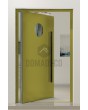 PIVOT Bila - puerta pivotante exterior de aluminio con cristal circular