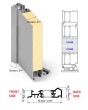Porte double LIM en aluminium avec panneau vitré gauche et droit / vitrage latéral
