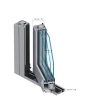 PIVOT FS3 - puerta pivotante de aluminio con vidrio fusible