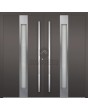 LIM C1 doble - moderna puerta principal de aluminio con doble bisagra y cristal