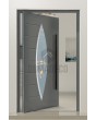 PIVOT C11 - puerta pivotante exclusiva de aluminio con cristal ovalado