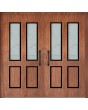 LIM C12 doble: puerta doble contemporánea de aluminio con cristal para viviendas.