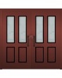 LIM C12 doble: puerta doble contemporánea de aluminio con cristal para viviendas.