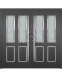LIM C12 doble: puerta doble contemporánea de aluminio con cristal para viviendas.