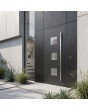 Puerta de entrada moderna de lujo de aluminio en color antracita