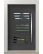 PIVOT C24 - puerta delantera pivotante de aluminio con ventanas verticales