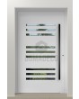 PIVOT C24 - puerta delantera pivotante de aluminio con ventanas verticales