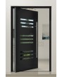 PIVOT C24 - puerta delantera pivotante de aluminio con ventanas verticales