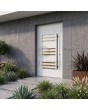 puerta de entrada de aluminio blanco 