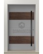 LIM C5 - puerta de entrada de aluminio con decoración de madera
