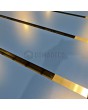 LIM c7 doble - puerta doble batiente de aluminio con franjas horizontales y cristal