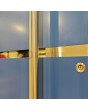 LIM c7 doble - puerta doble batiente de aluminio con franjas horizontales y cristal